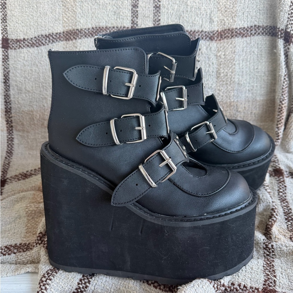 Demonia Swing-105 Black Platform Boot - image 2